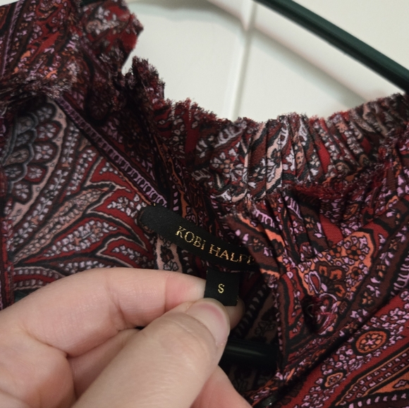 Kobi Halperin Red Paisley Blouse - Picture 2 of 2